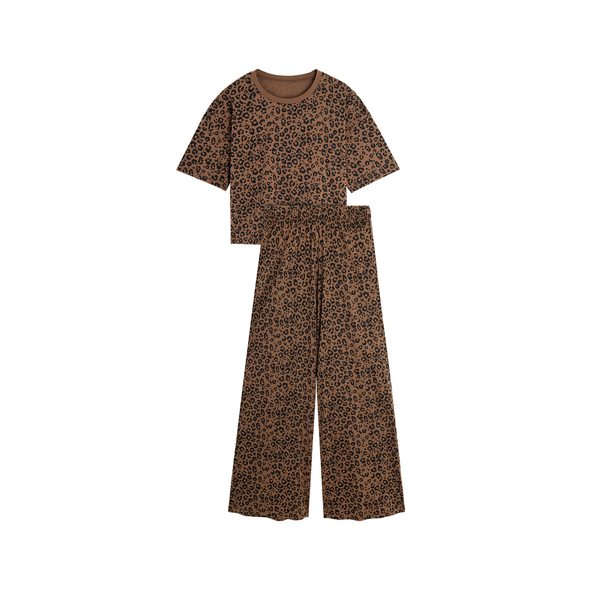 Pyjama long coton Léopard marron, WE ARE JOLIES