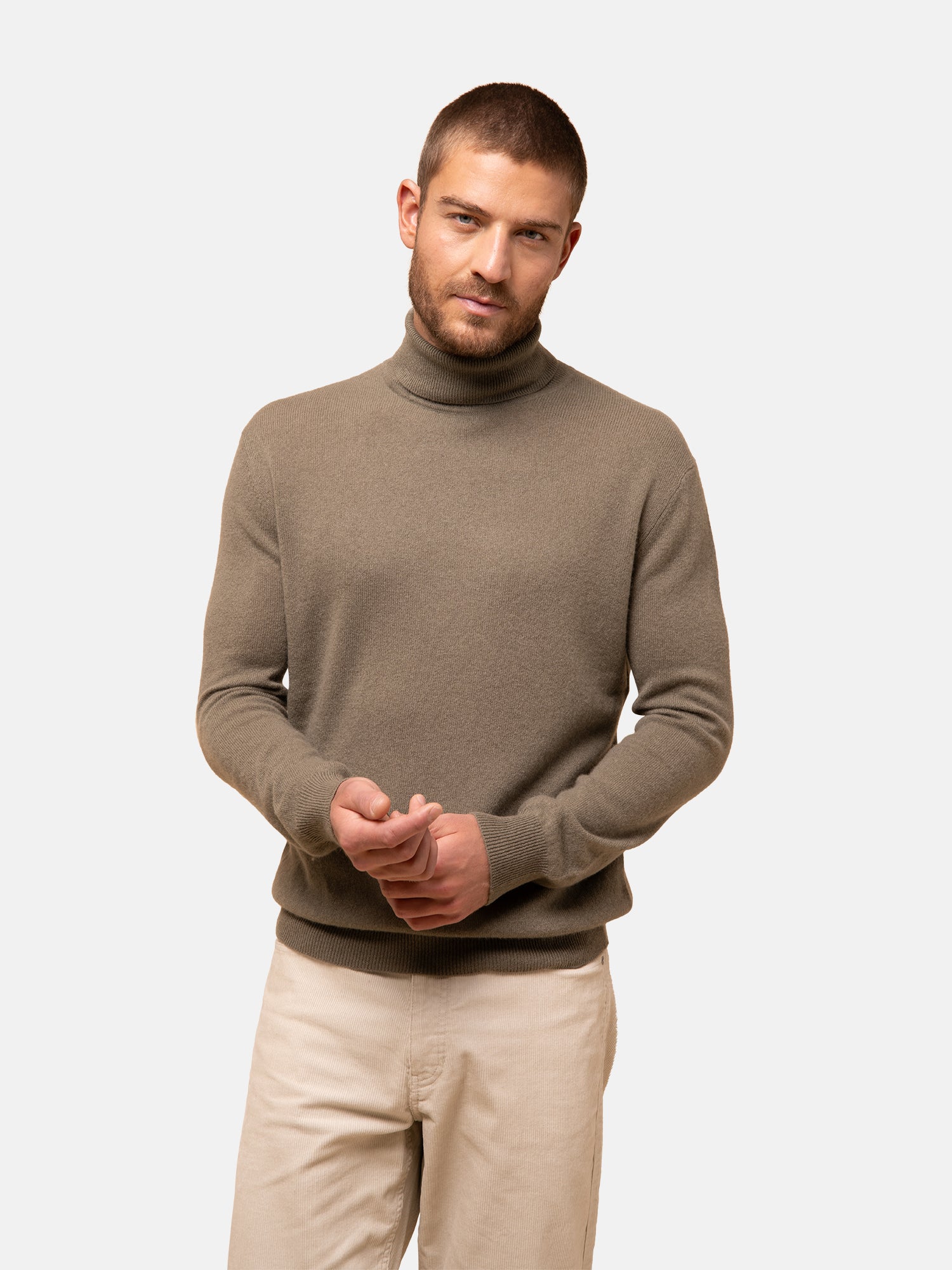 Pull Col Roulé Army Connor, JUST CASHMERE