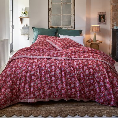 Paolisi Floral 100% Washed Linen & Cotton Duvet Cover LA REDOUTE INTERIEURS