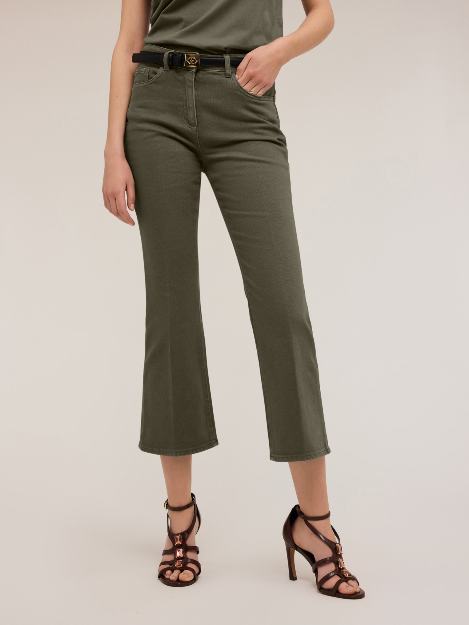 Pantalon évasé en Drill de coton, MOTIVI