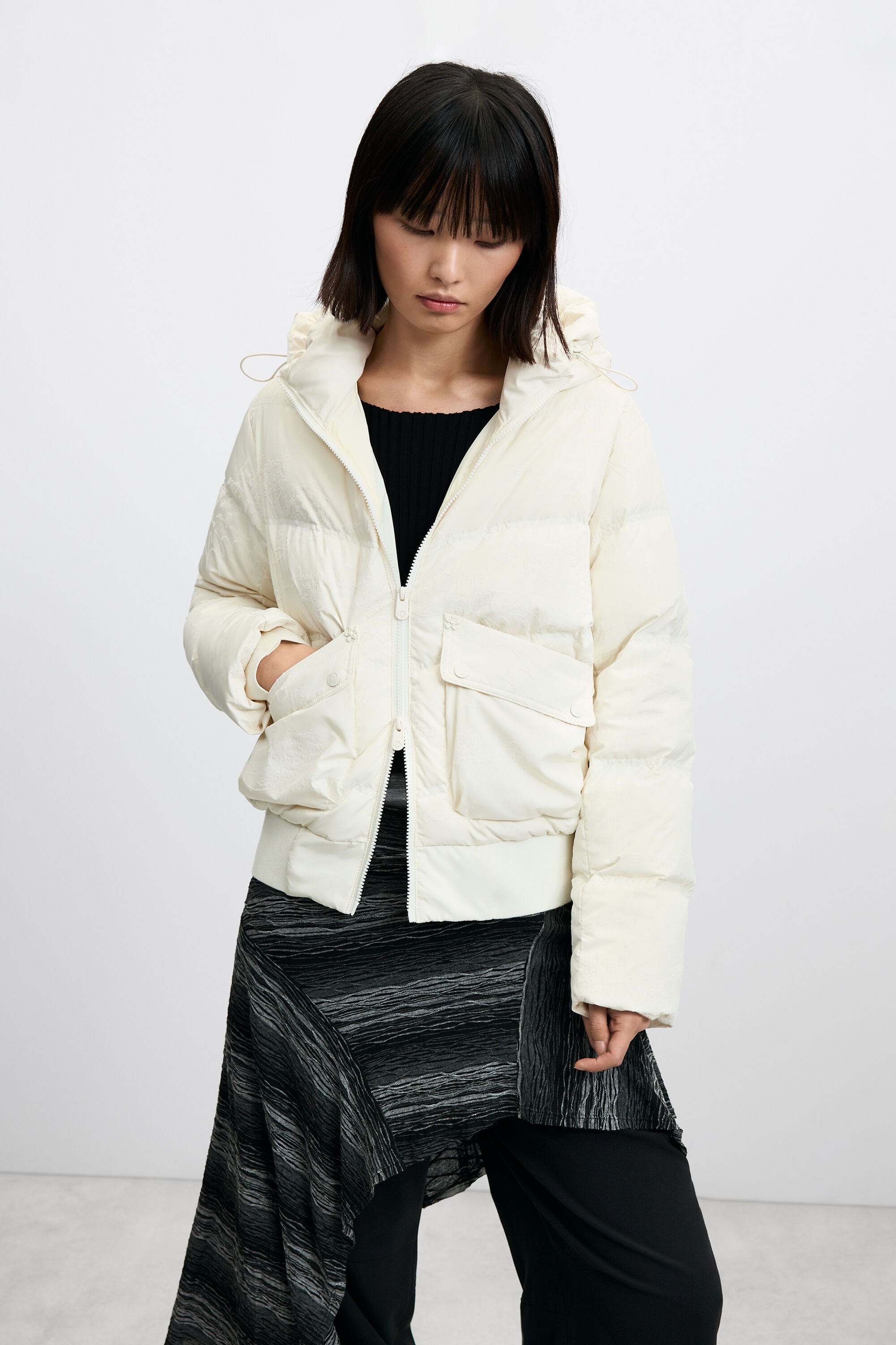 manteau matelassé en plumes, DESIGUAL