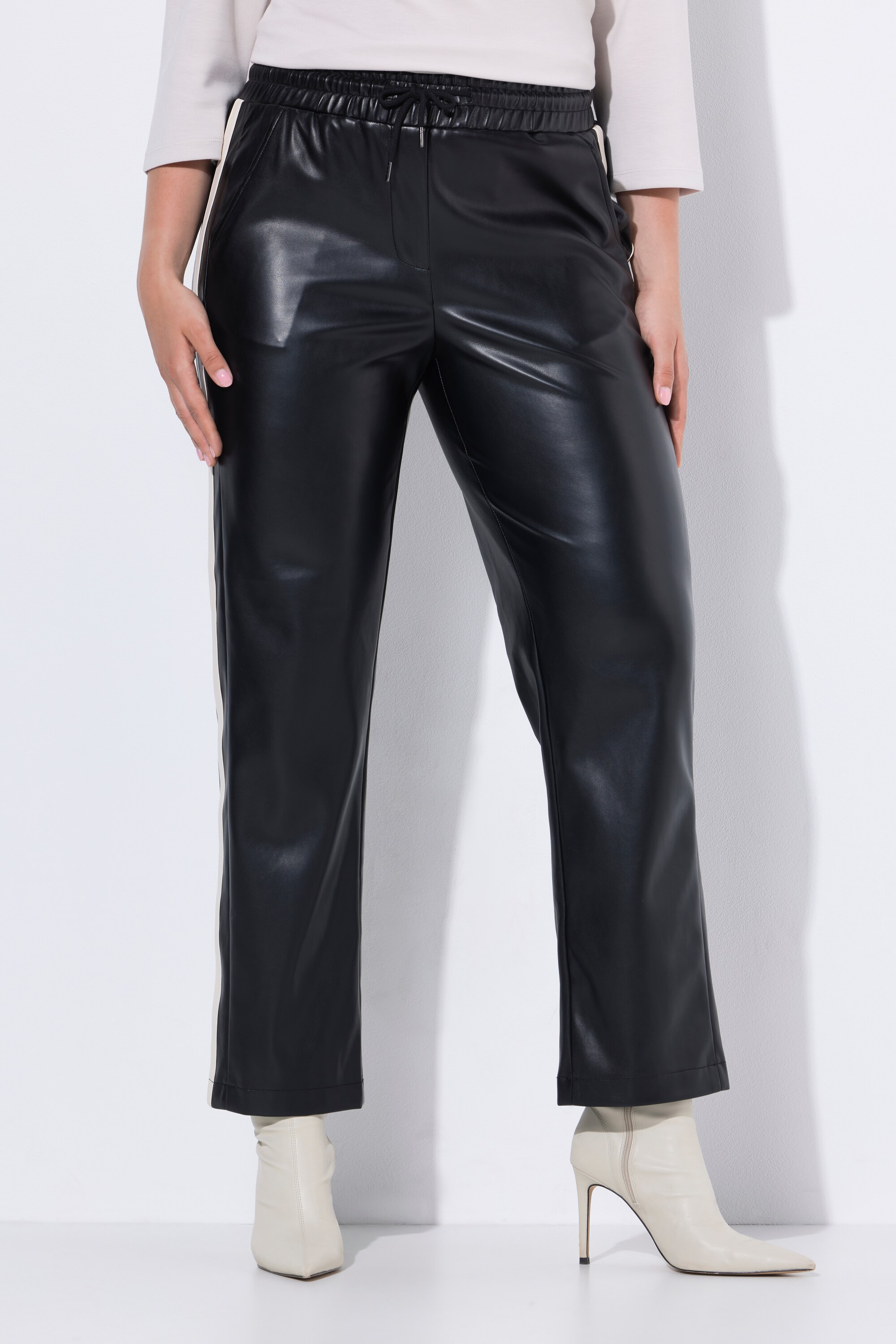 Pantalon à jambe droite et taille élastique, ULLA POPKEN