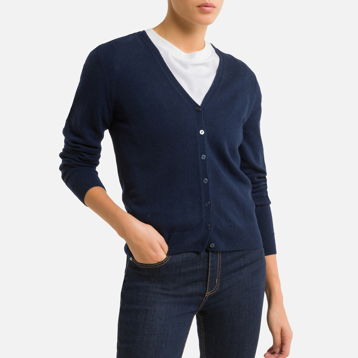 Wool with v-neck Benetton La Redoute