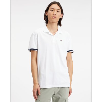 Polo manches à rebord blanc TOMMY JEANS