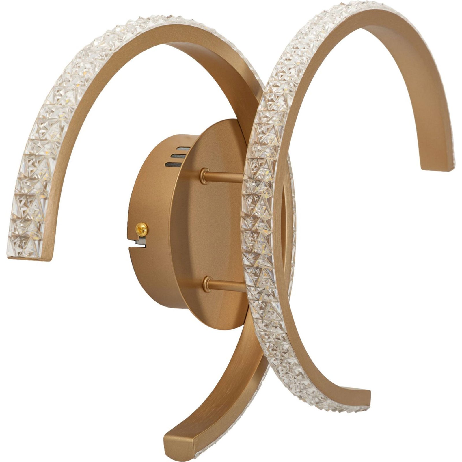 Applique murale LED double courbe en fer GLAM, RECOLLECTION