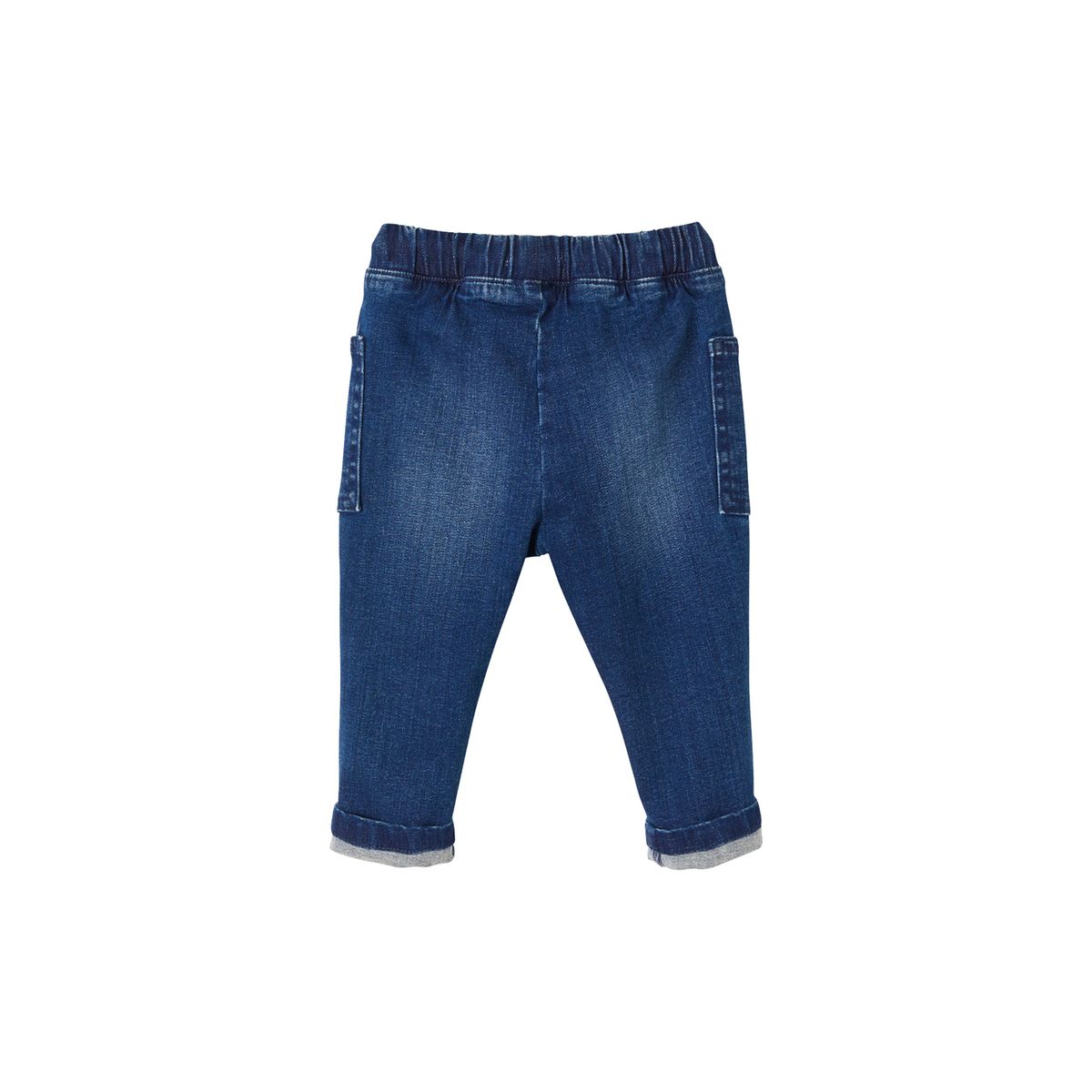 Jean bébé garçon coupe droite BASICS - denim brut, Bébé