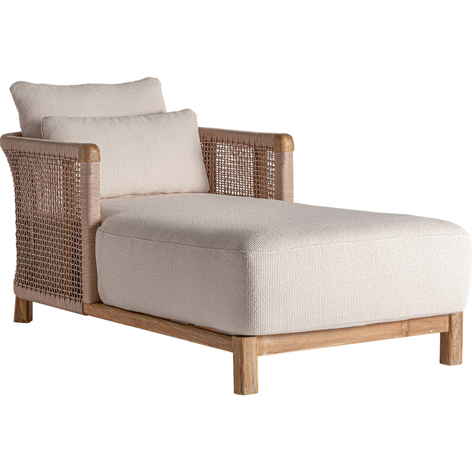 Chaise longue en teck, Style bohème, RECOLLECTION