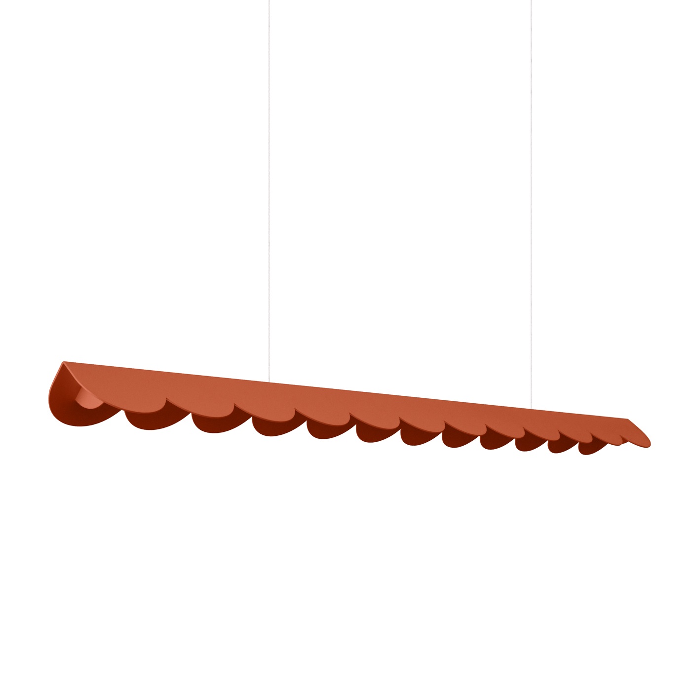 Suspension Aluminium Ocre Rouge LED 1 Biscuit, EDEN
