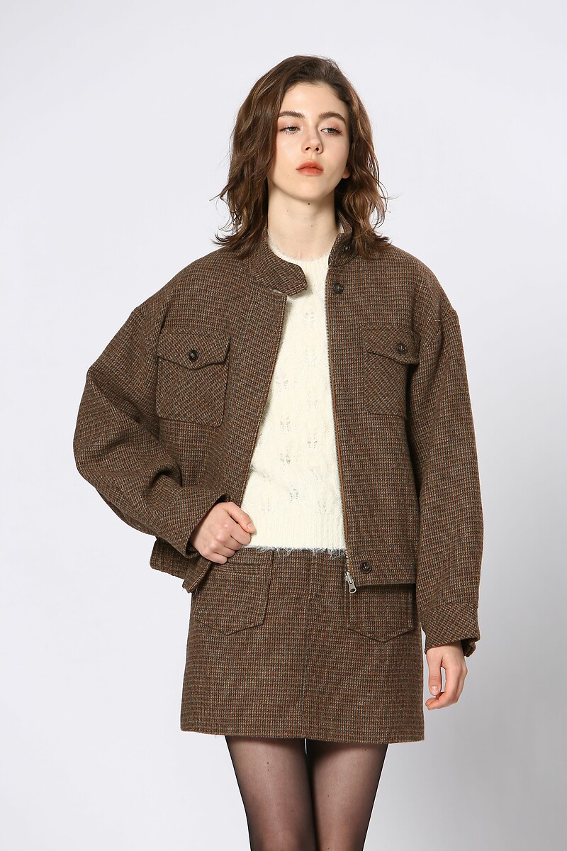 Cropped Zip-Up Jacket, SEE U SOON
