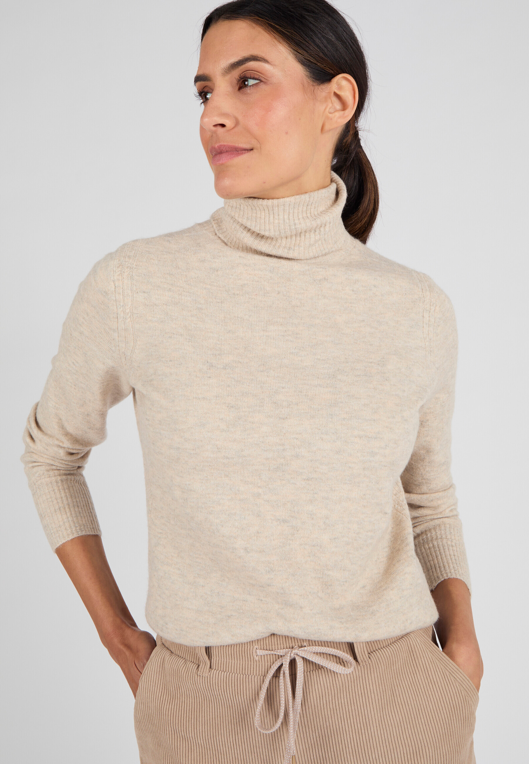 Pull col roulé fine maille Thermolactyl, DAMART