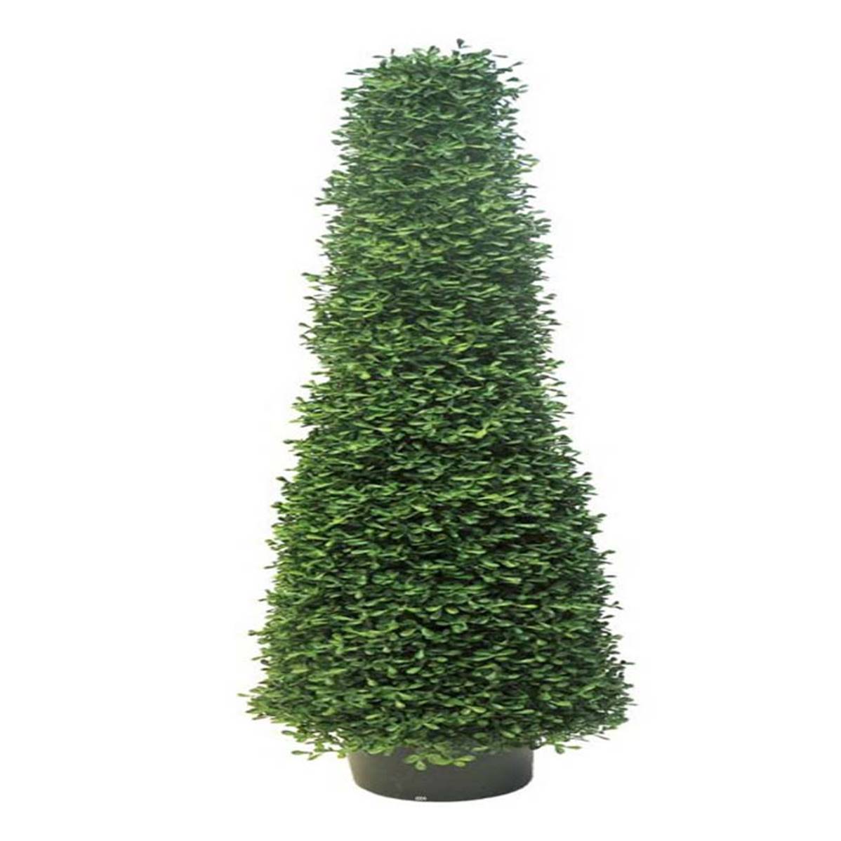 Cone buis factice en pot feuille plastiqu, ARTIFICIELLES