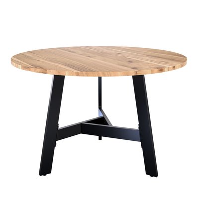 Table ronde 4 places en bois d'acacia et métal D115 cm - Ellie RENDEZ VOUS DECO