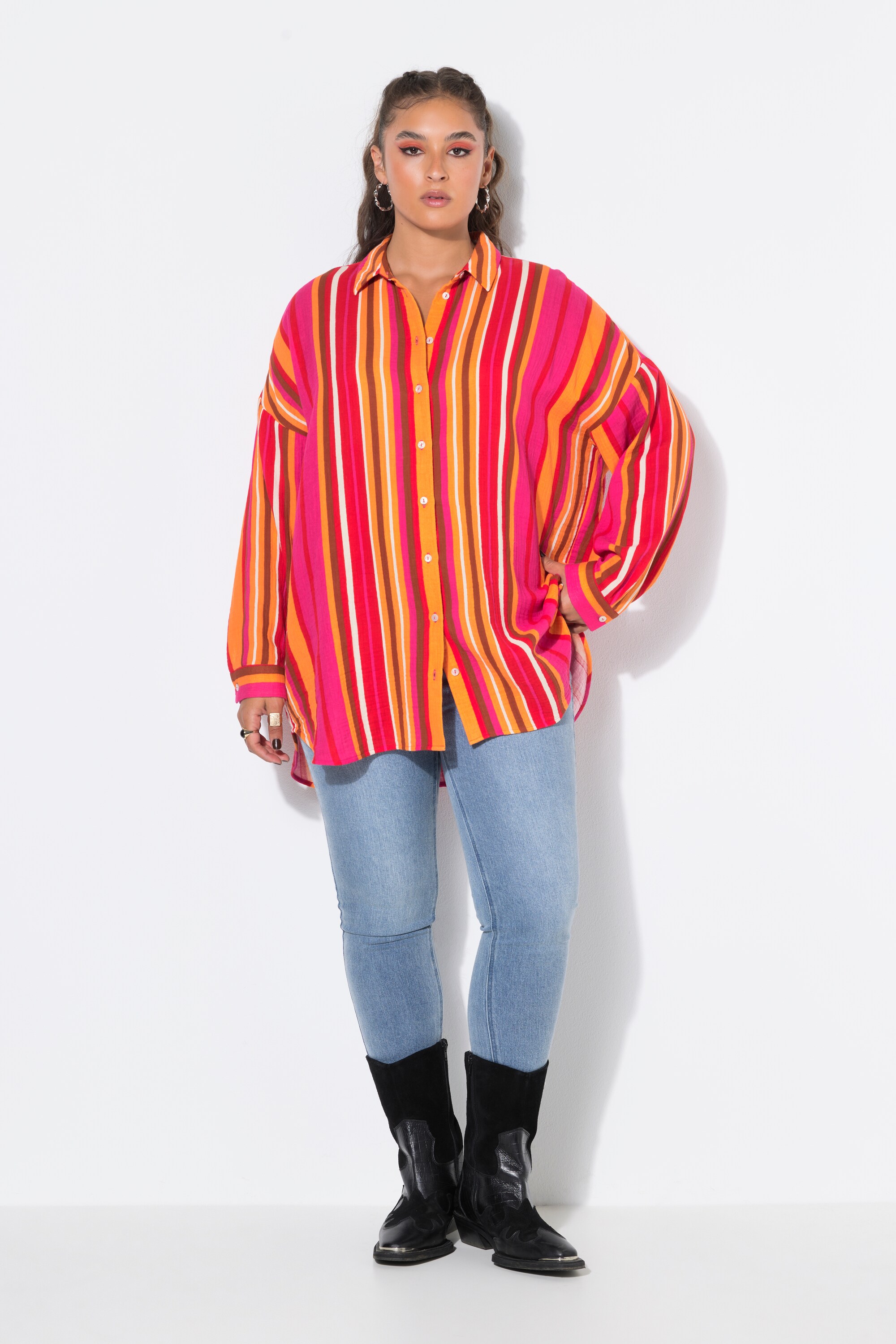 Chemisier oversize, mousseline à rayures, STUDIO UNTOLD