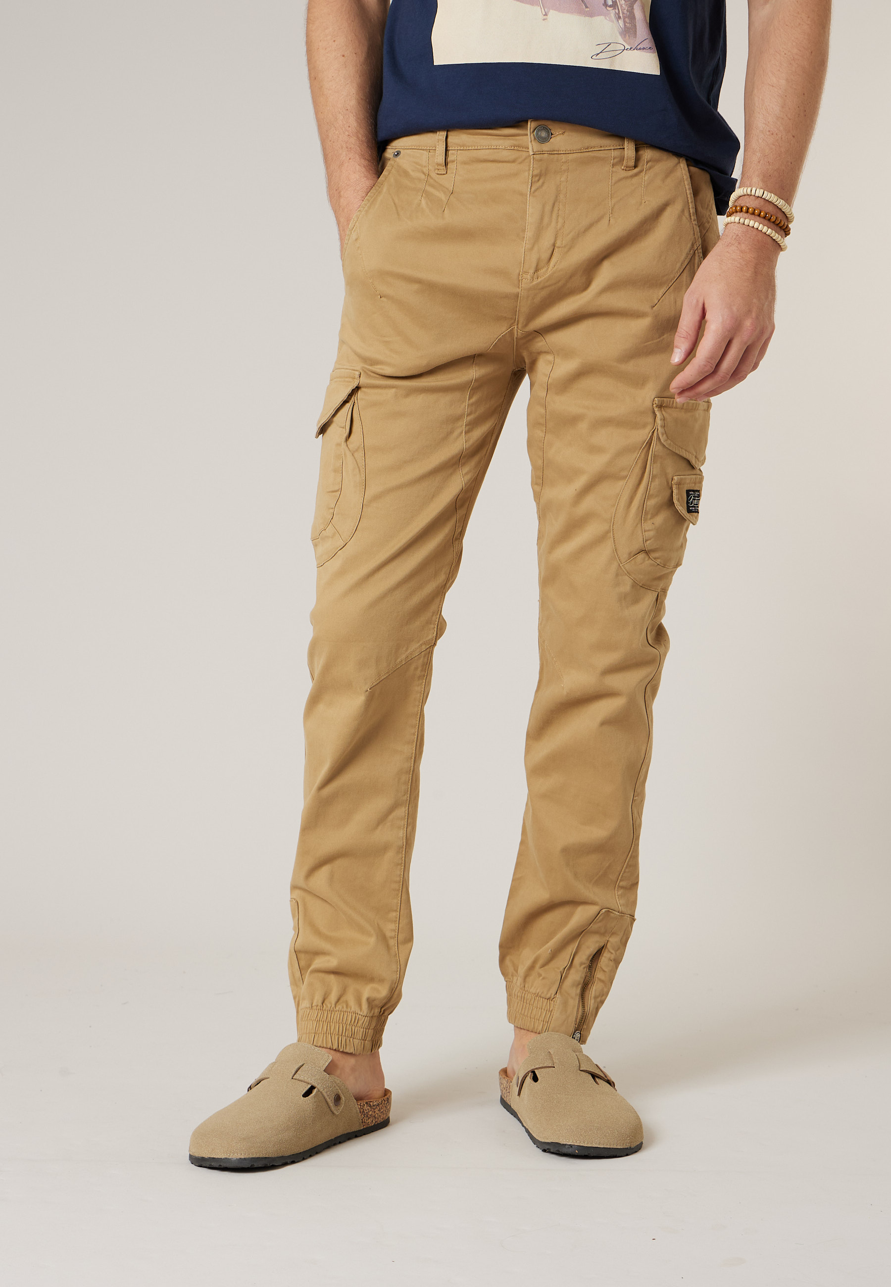 Pantalon cargo slim homme en coton GARDEN, DEELUXE