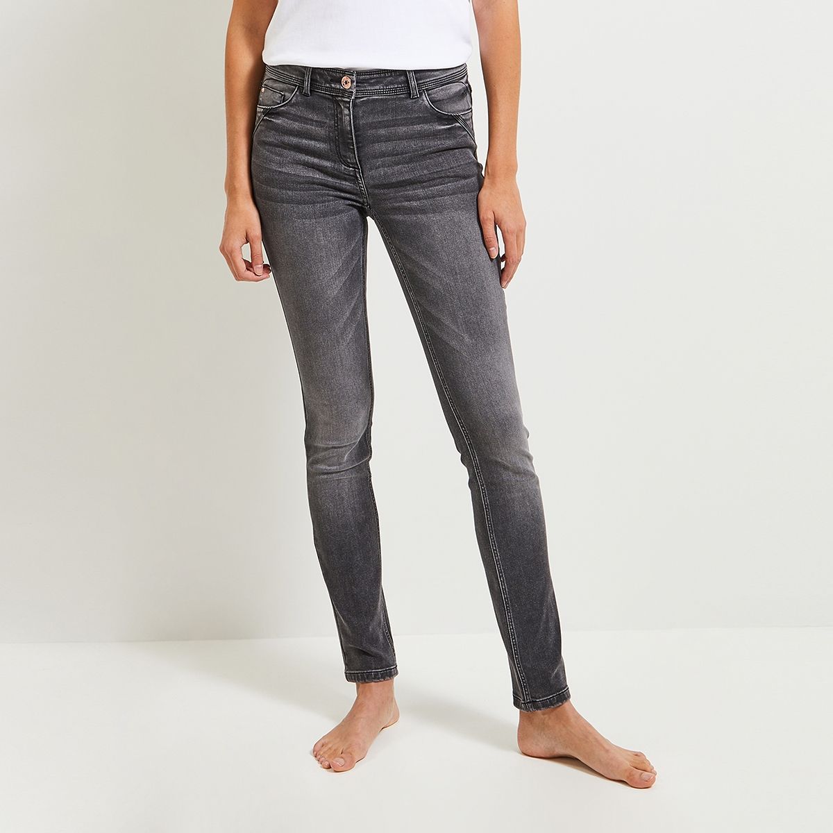 Jean gris on sale anthracite femme