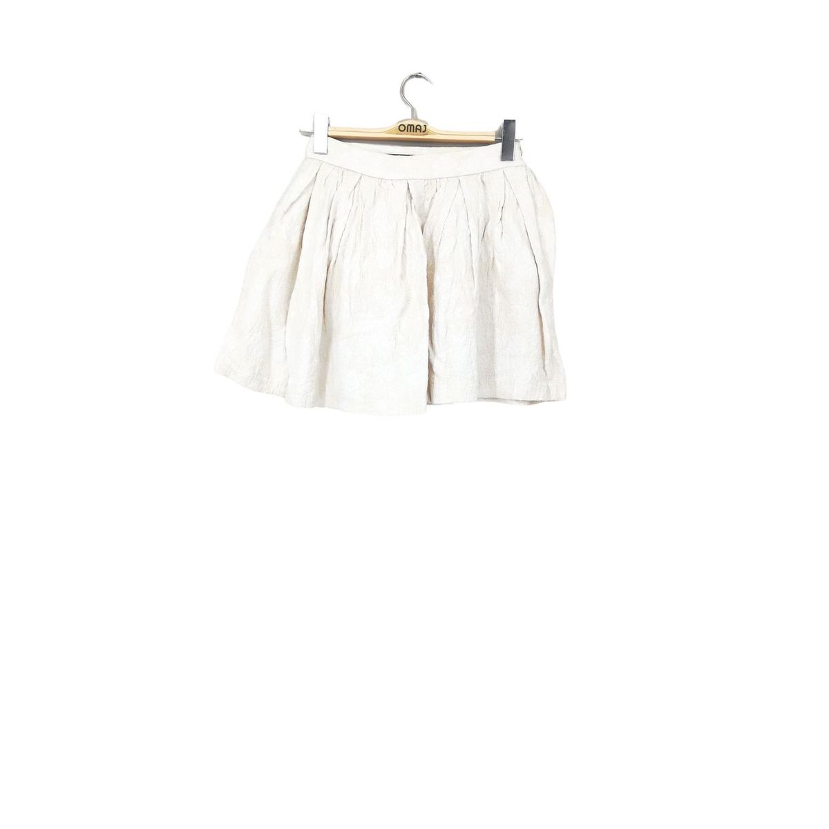Jupe courte tr s bon tat blanc Zara La Redoute