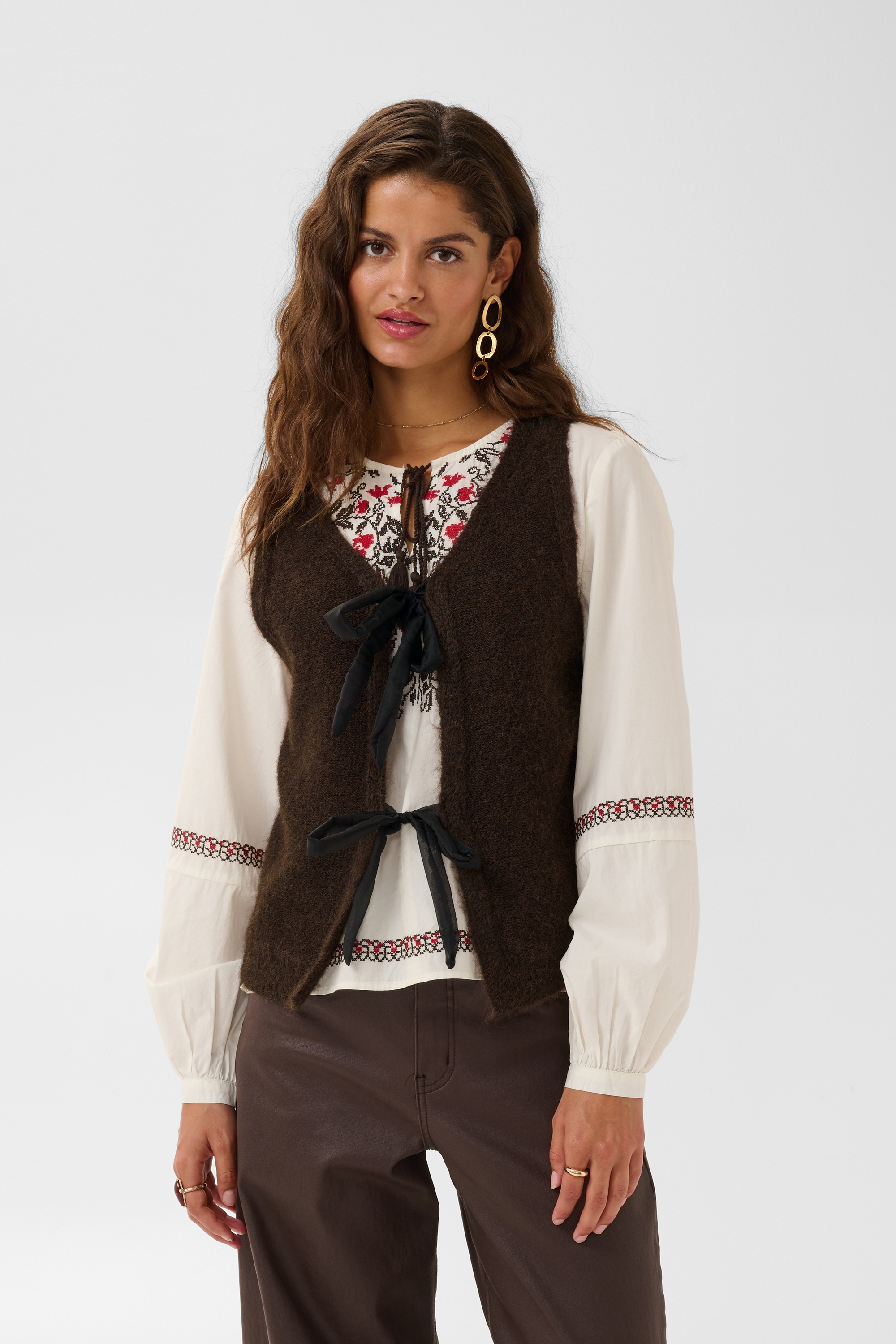 Manteau tricoté, CREAM