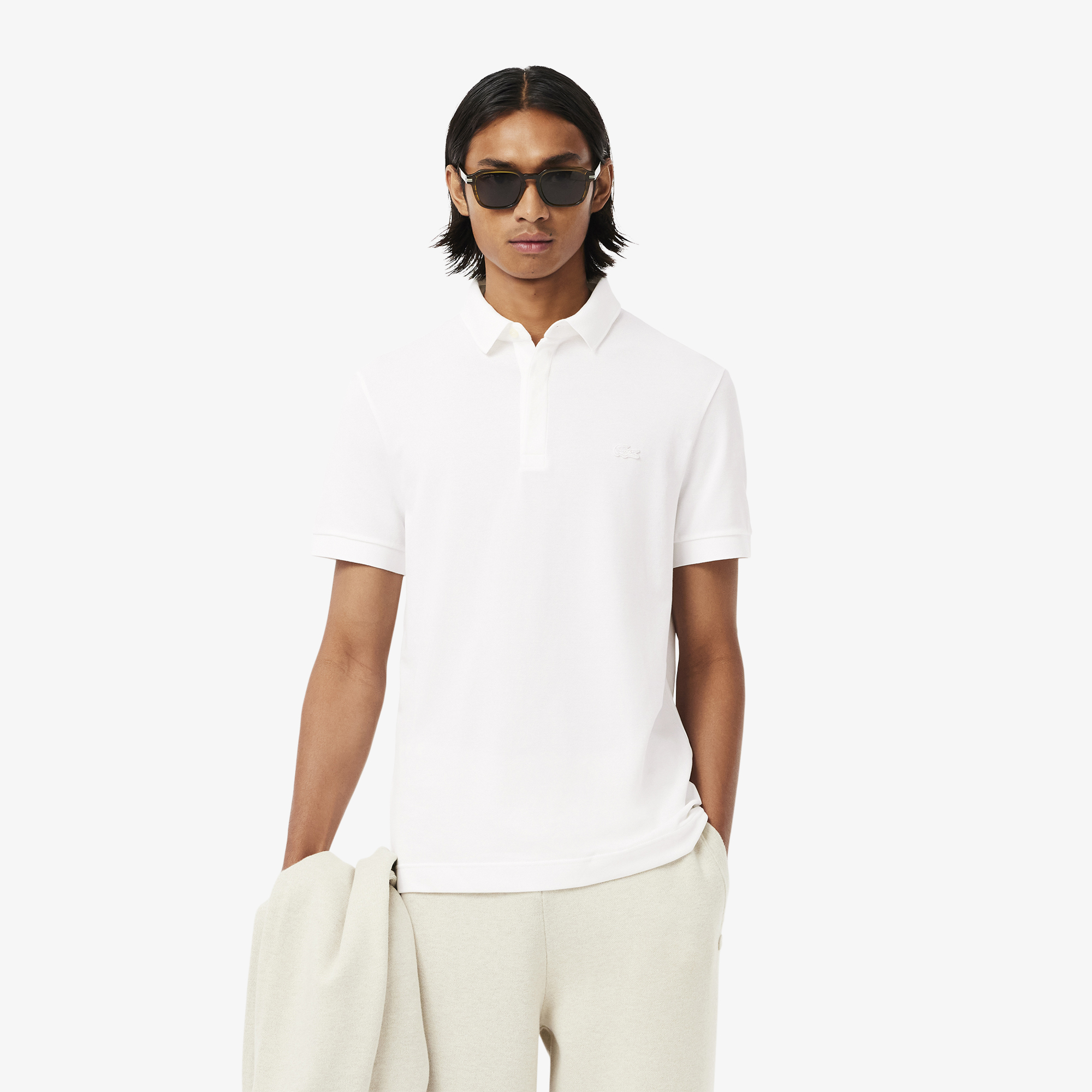 Polo Paris regular fit en Piqué stretch, LACOSTE