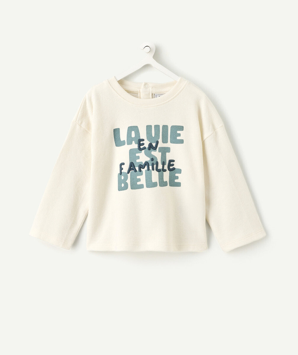 T-shirt met lange mouwen en tekst, TAPE A L'OEIL