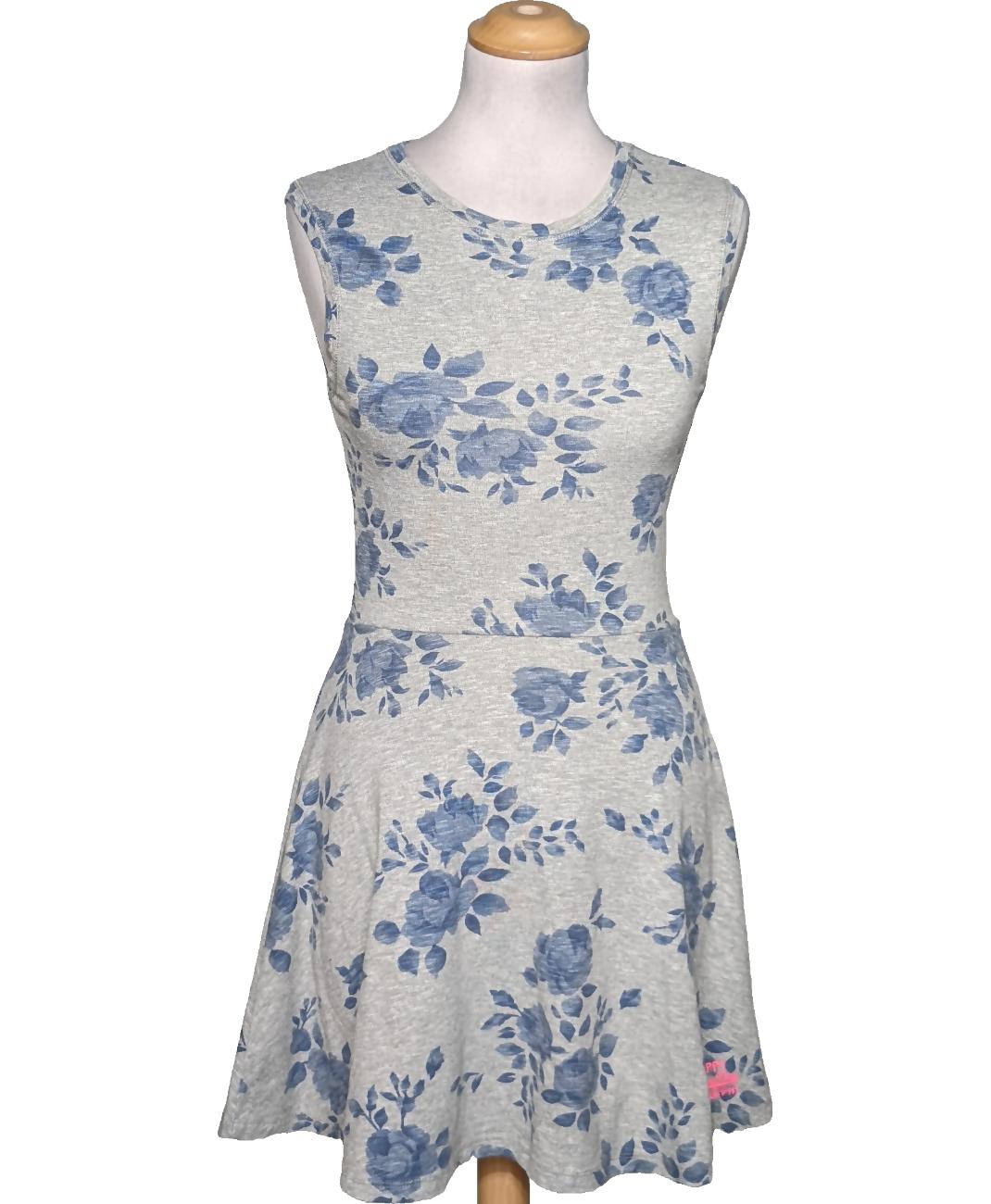 Robe Superdry Bleu/gris En Laine Mélangée - Taille 2XS - Sans Manches, Col Peter Pan - Très Bon état Occasion