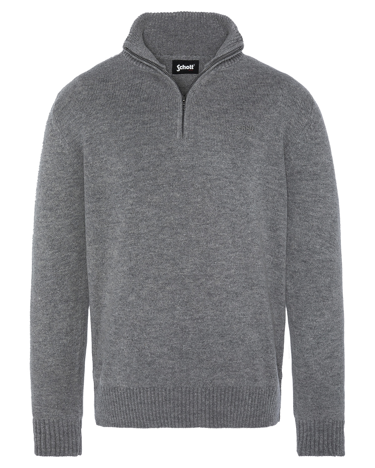 Pull camionneur anthracite en lambswool, SCHOTT