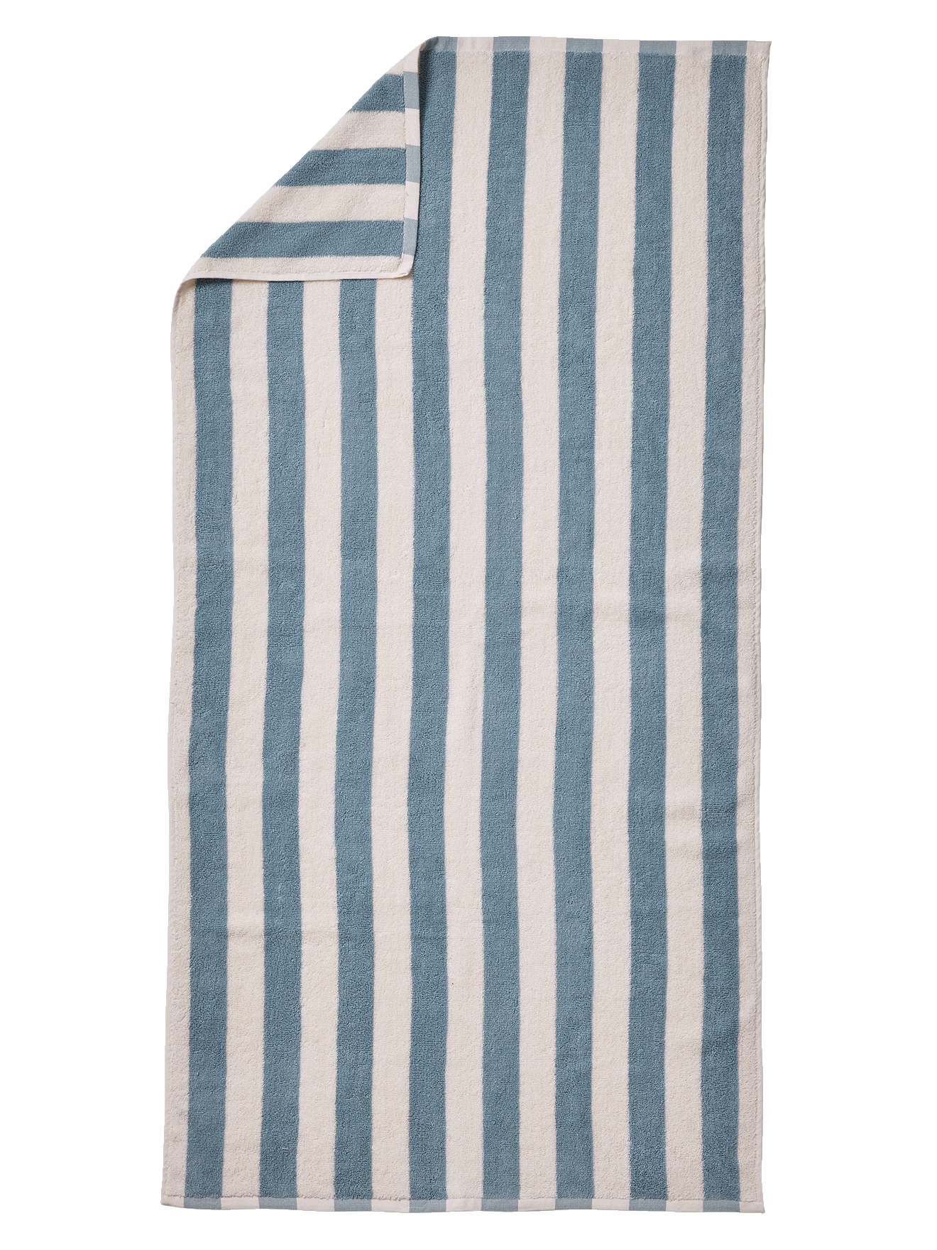 Serviette de bain rayée TRANSAT , avec coton recyclé, VERTBAUDET