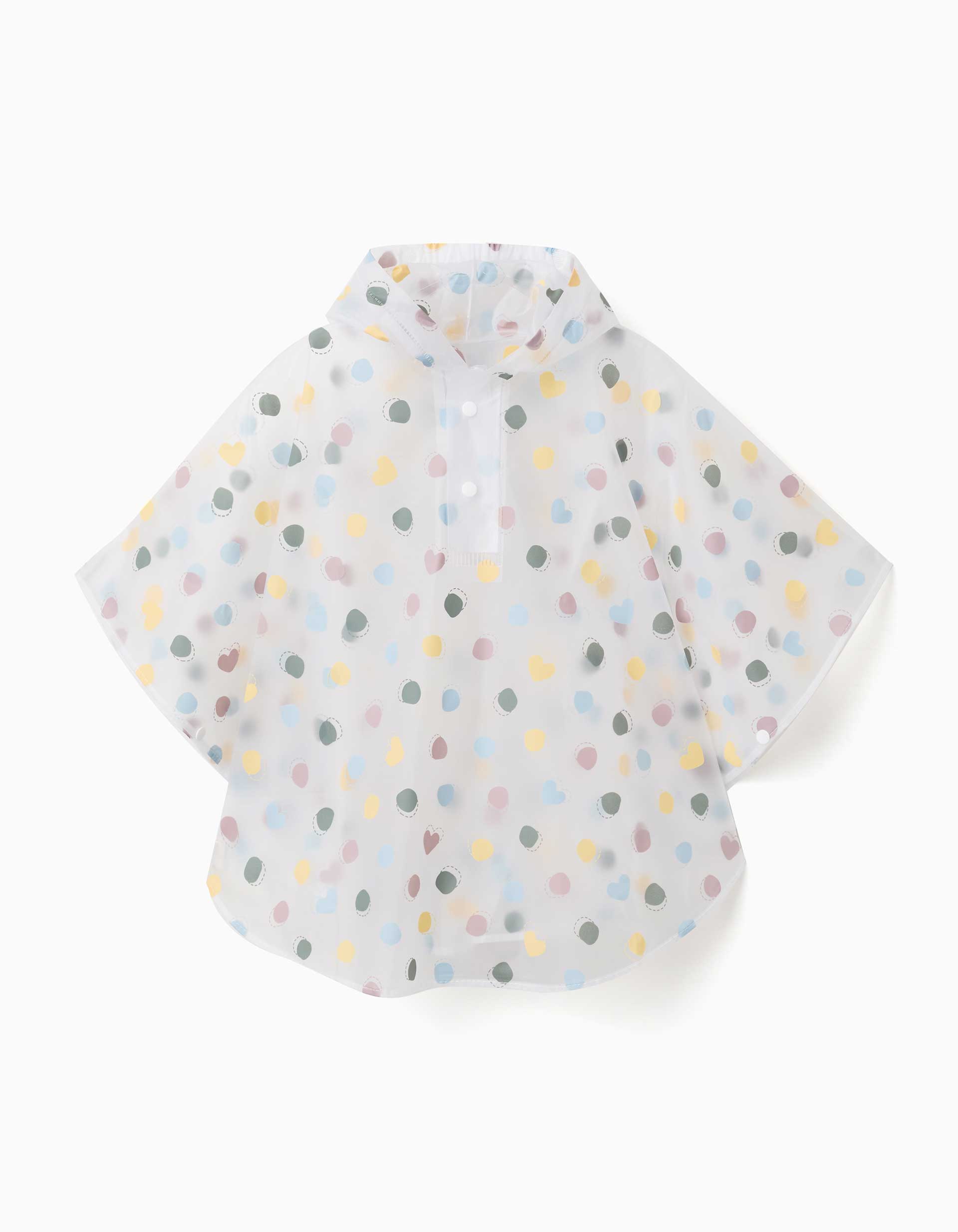 Poncho de pluie à capuche avec motif à pois, ZIPPY