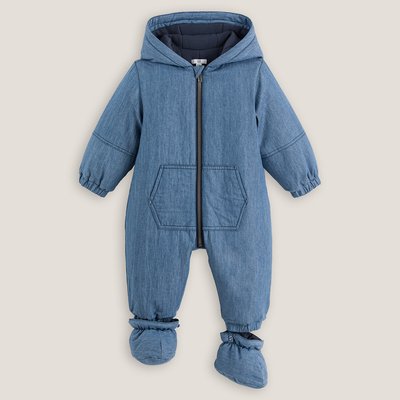 Lightweight Denim Hooded Pramsuit LA REDOUTE COLLECTIONS
