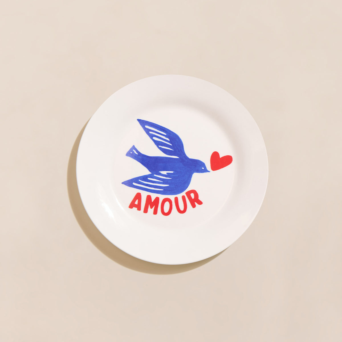L'assiette Amour en porcelaine, VŒUX, EMOI EMOI