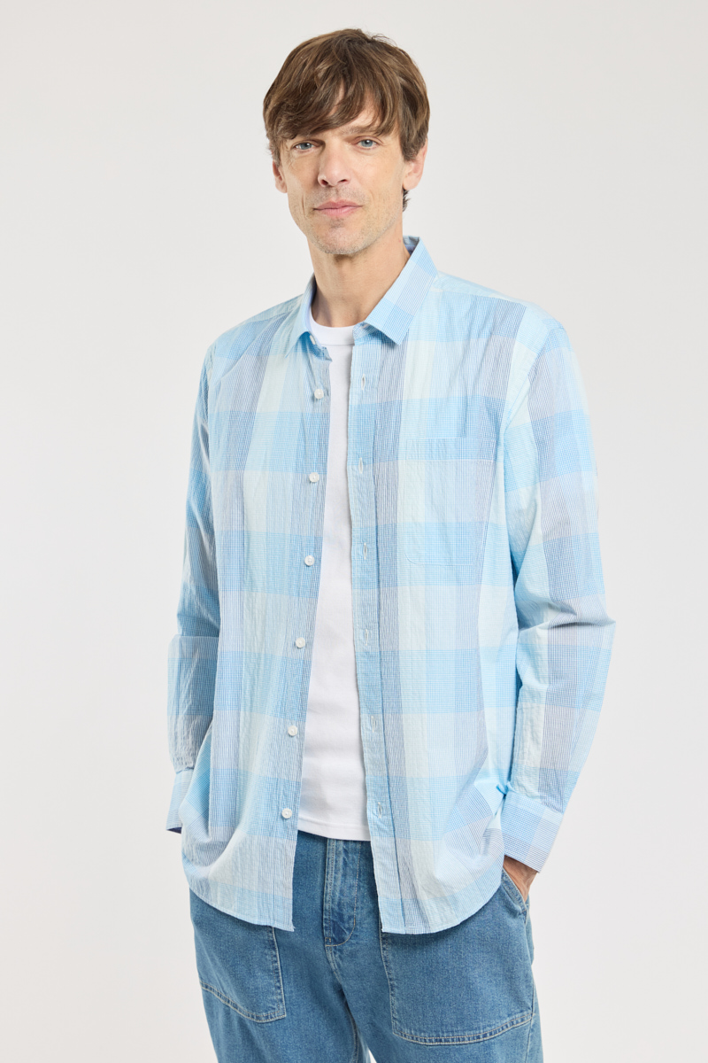 Chemise à petits carreaux en coton, ARMOR-LUX