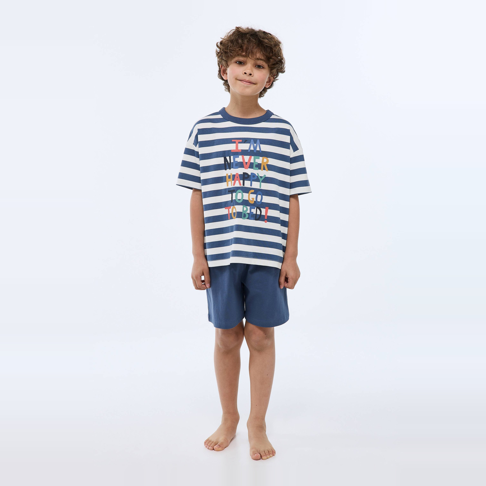 Pyjama short imprimé en jersey coton BIO GOTS, MONOPRIX