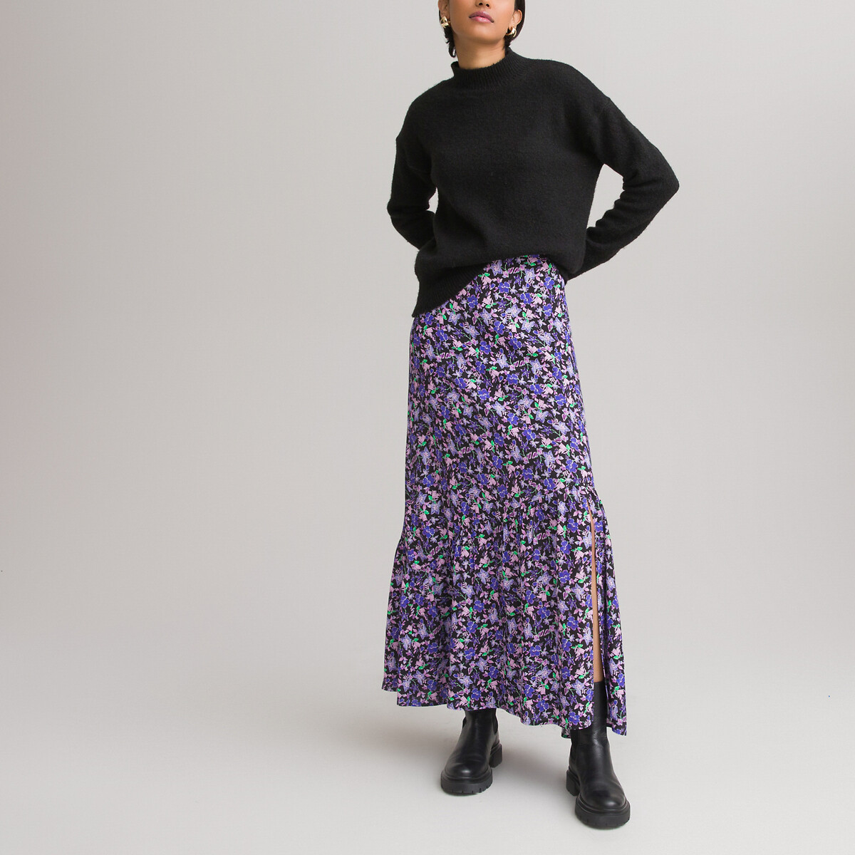 Minijupe à fleurs en jacquard Farfetch Fille Vêtements Jupes Jupes imprimées 