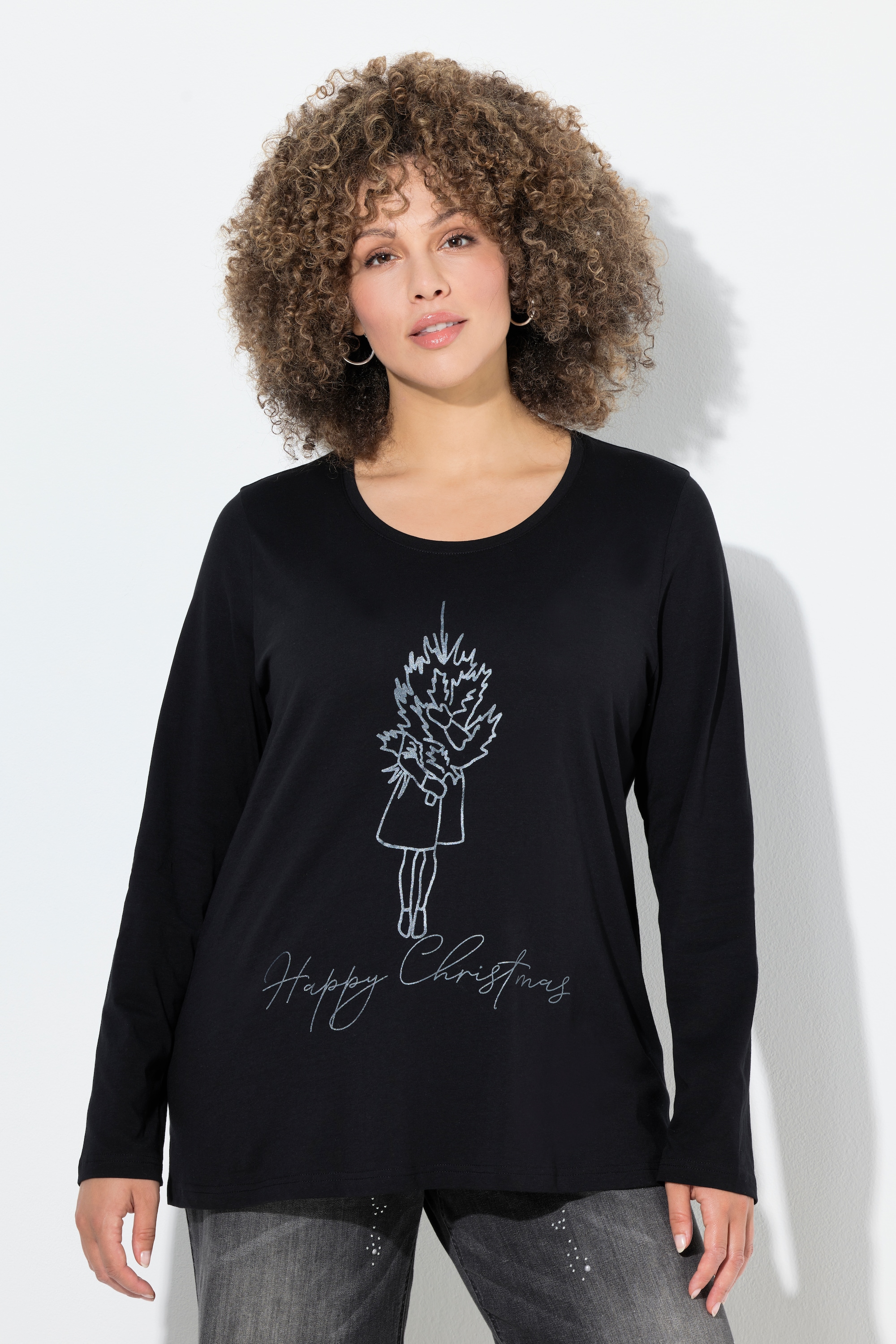 T-shirt de Noël Classic à col rond, ULLA POPKEN