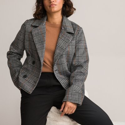 Short Checked Pea Coat LA REDOUTE COLLECTIONS