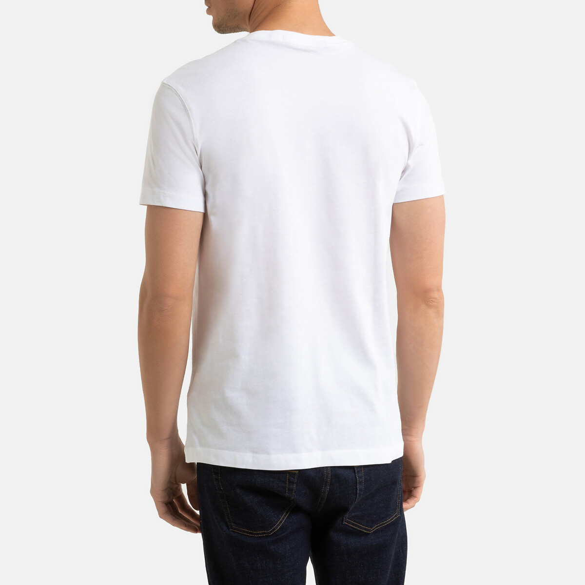 T-shirt corte slim ck essential branco Calvin Klein Jeans