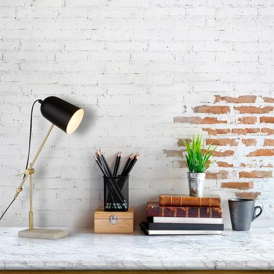 Adjustable Gold and Marble Detail Desk Lamp SO'HOME