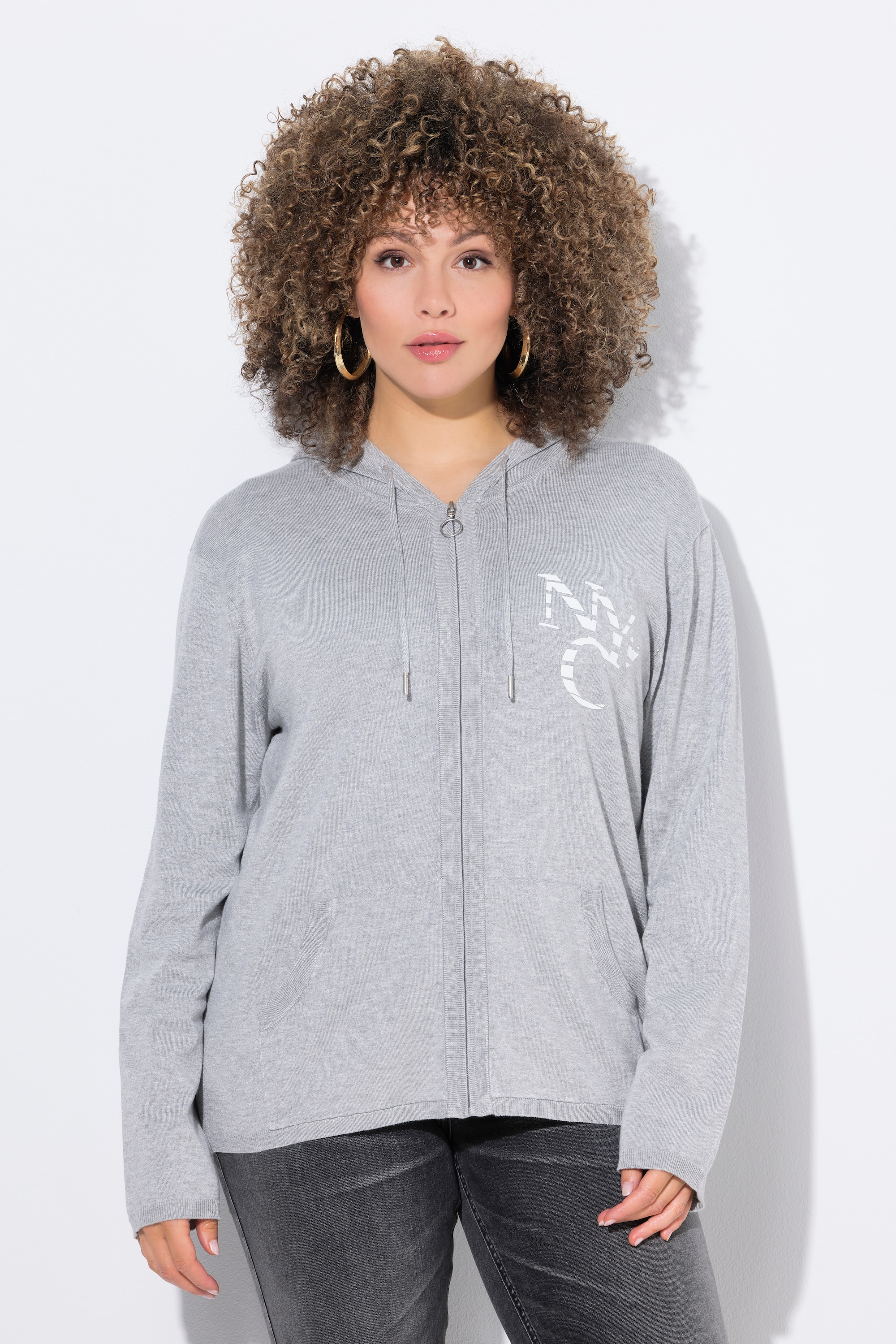 Cardigan à capuche et poche kangourou, ULLA POPKEN