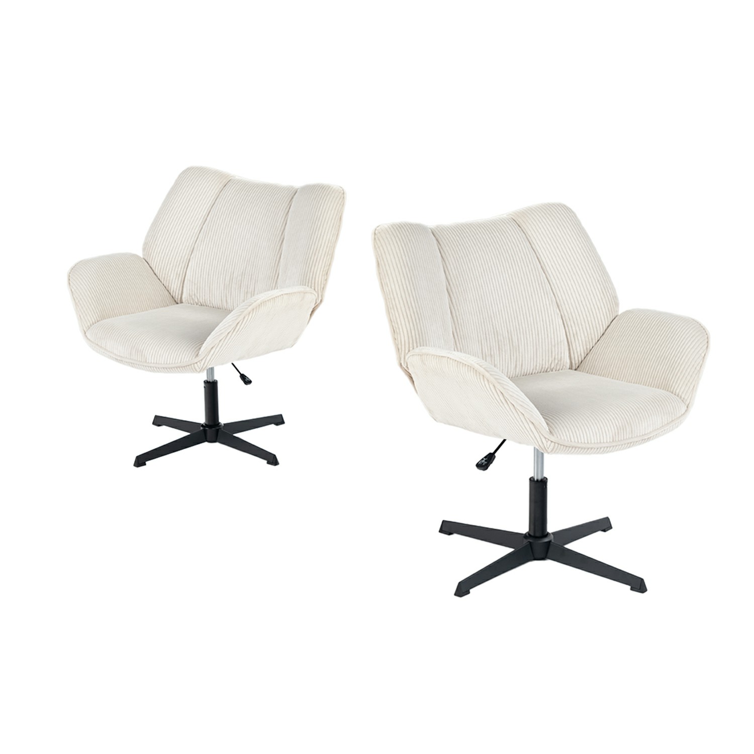 Lot de 2 fauteuil relax rotatif réglable sans accoudoir, DUROTHIL, MEUBLES COSY