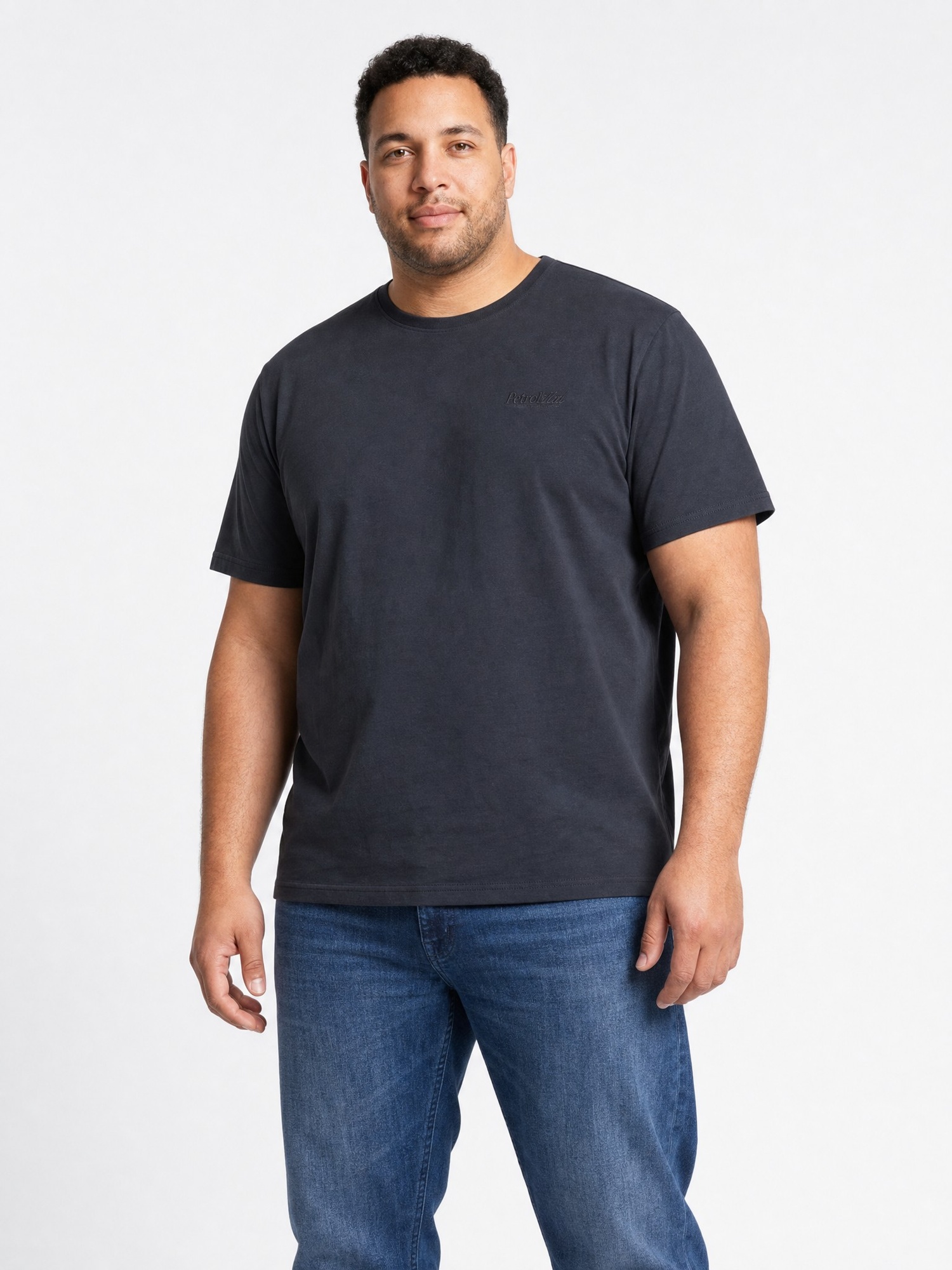 T-shirt grande taille en coton épais upton, PETROL INDUSTRIES