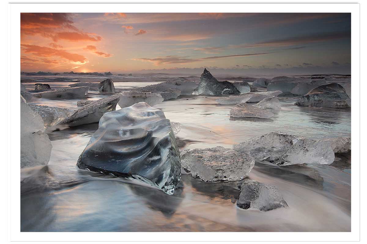 Affiche paysage Lagon glace, HEXOA