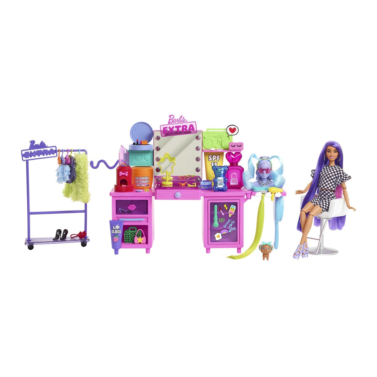 Coffret Studio De Mode Extra - Barbie - Poupée Et Accessoires, MATTEL