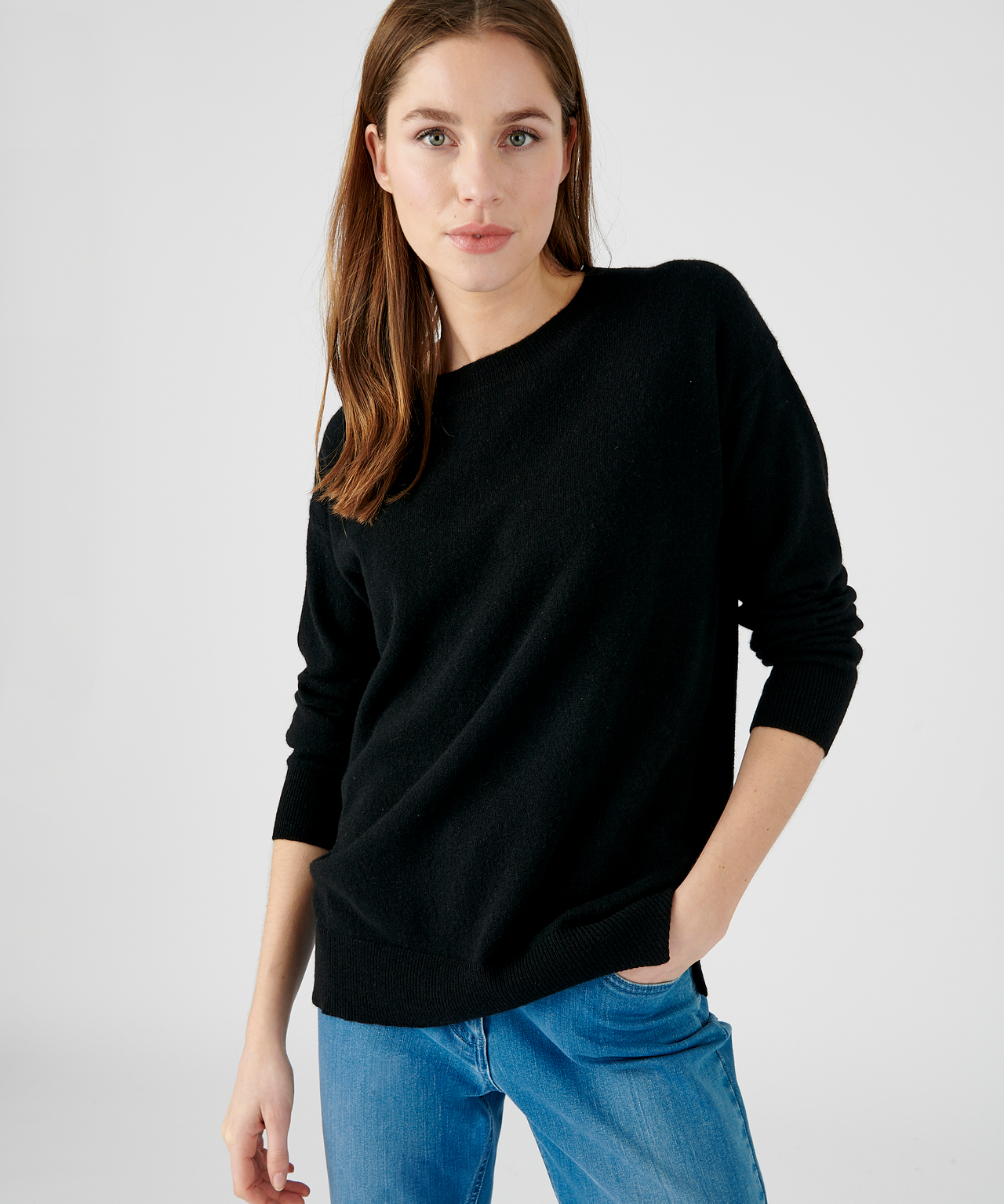 Pull col rond pur cachemire, DAMART