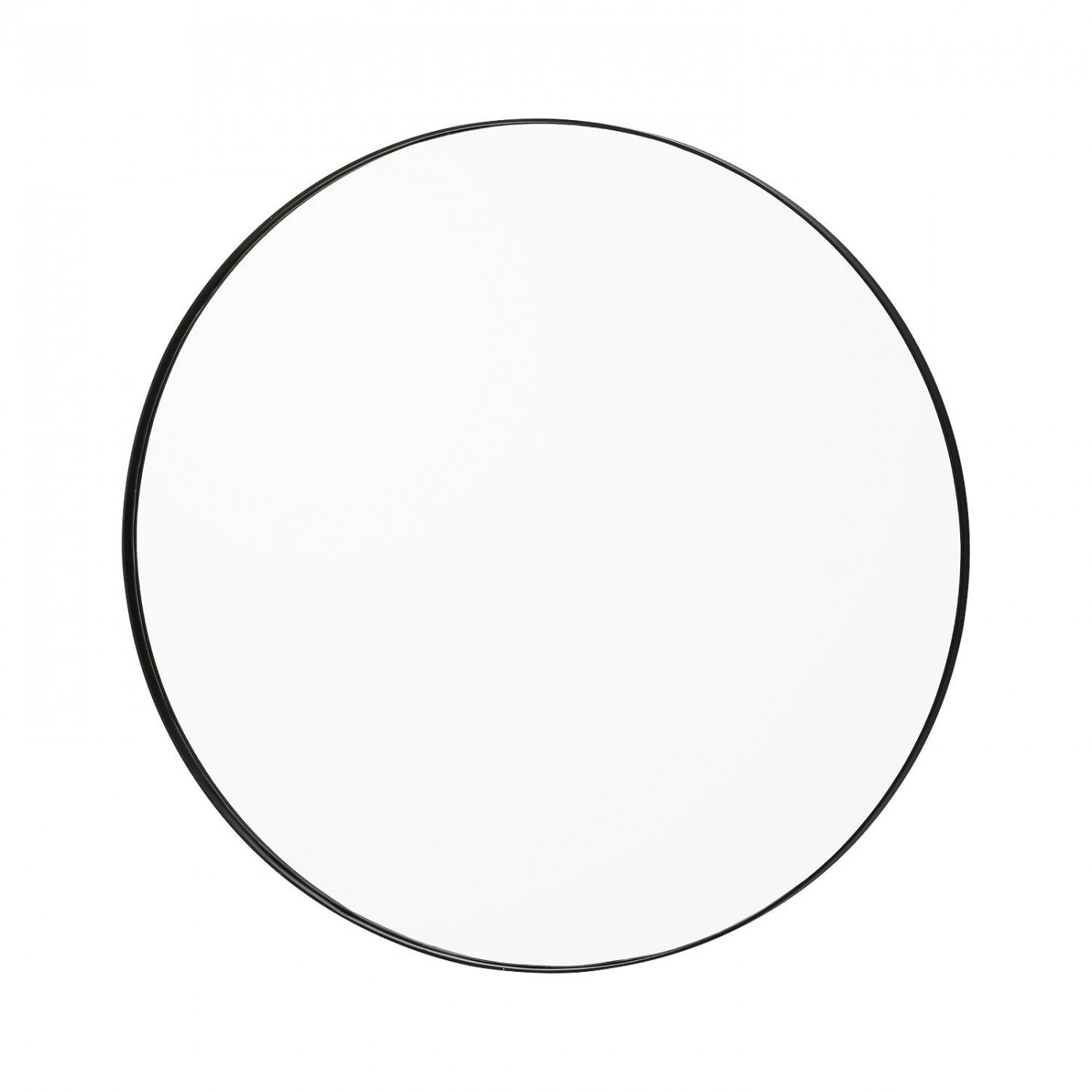Miroir Mural Circum Clear et Bord Noir Small Rond Diam 70 cm, AYTM