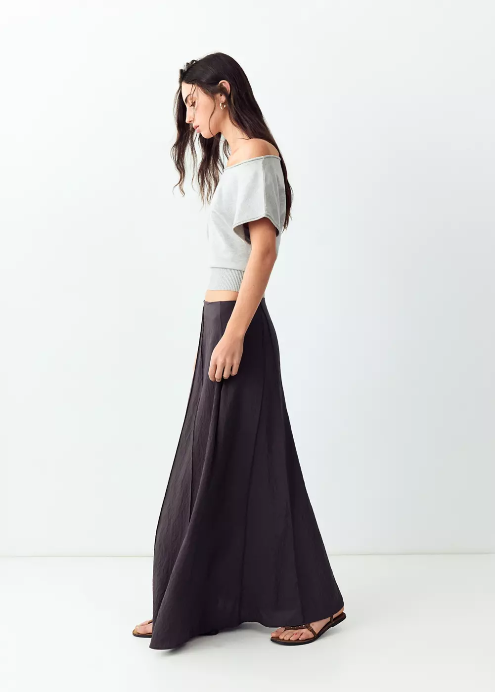 Jupe longue détail coutures, MANGO TEEN