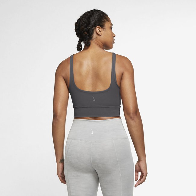 Top yoga luxe aberto atrás cinzento Nike