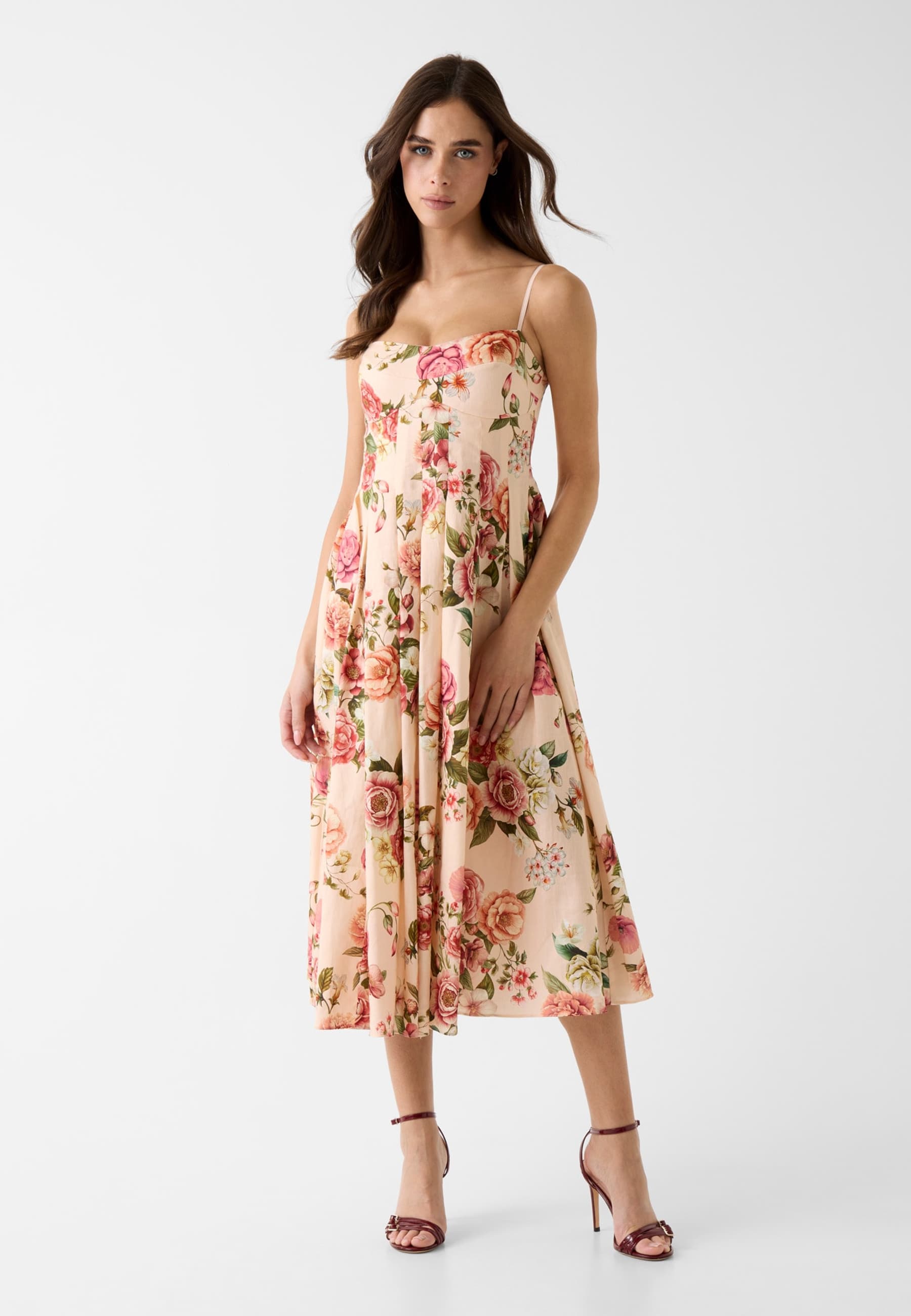 Robe Maxi À Imprimé Floral, GUESS