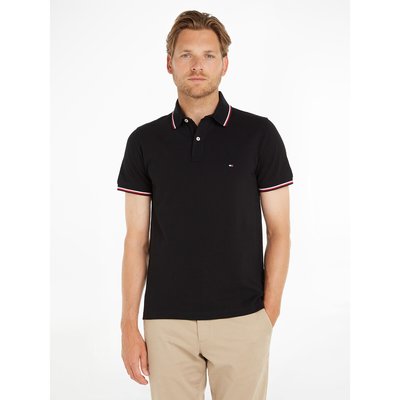 Tommy Tipped Polo Shirt in Organic/Recycled Cotton Pique and Slim Fit TOMMY HILFIGER