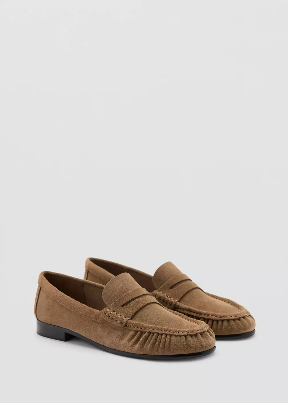 Mocassins cuir détail en forme de masque, MANGO