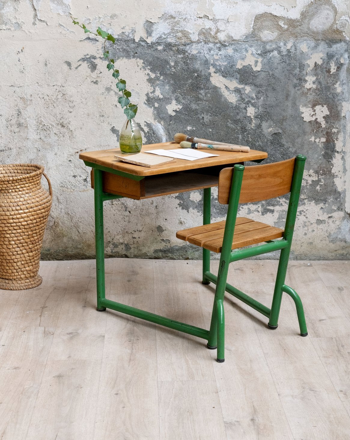 Bureau et la chaise d'écolier Edouard N°1090 - Bon état, DEBONGOUT