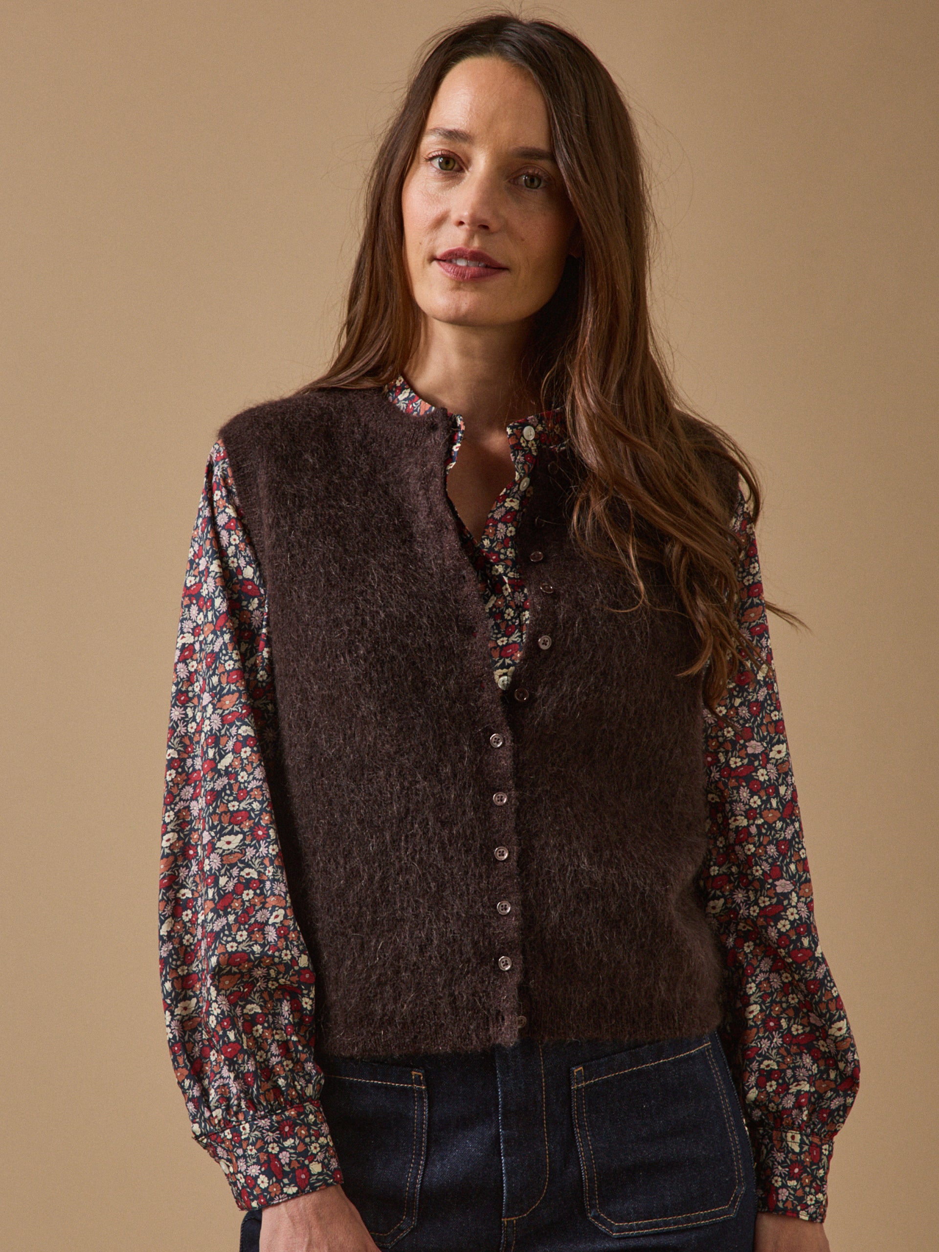 Gilet sans manches  laine et mohair, CYRILLUS